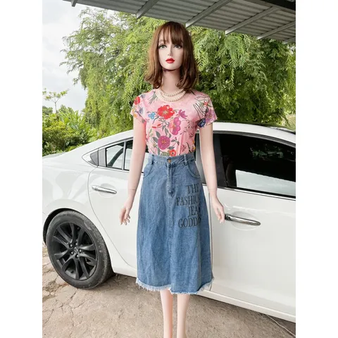 Set Áo Thun Chân Váy Jeans Chất Vải Mềm Mịn, Thoáng Mát, Hàng Cao Cấp, Có Kèm Hình Thật. Giá 290k/ cả set Hàng có sẵn
