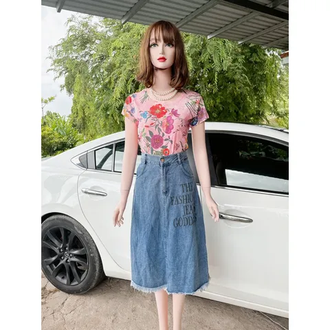 Set Áo Thun Chân Váy Jeans Chất Vải Mềm Mịn, Thoáng Mát, Hàng Cao Cấp, Có Kèm Hình Thật. Giá 290k/ cả set Hàng có sẵn