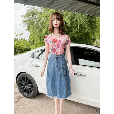 Set Áo Thun Chân Váy Jeans Chất Vải Mềm Mịn, Thoáng Mát, Hàng Cao Cấp, Có Kèm Hình Thật. Giá 290k/ cả set Hàng có sẵn