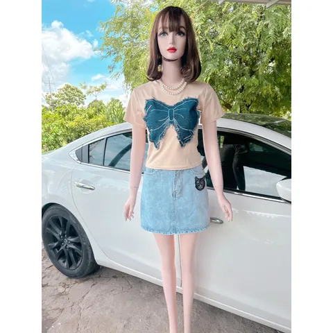 Áo croptop bozip nữ Buom Xanh siêu hottrend  Hàng Quảng châu cao cấp  Màu nude Hàng có sẵn giao ngay  Giá 190k