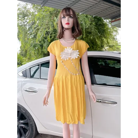 đầm đính hoa siêu đẹp Hàng có sẵn giao ngay  Giá 250k Chất liệu thun co giãn dễ mặc Có size tới 80kg