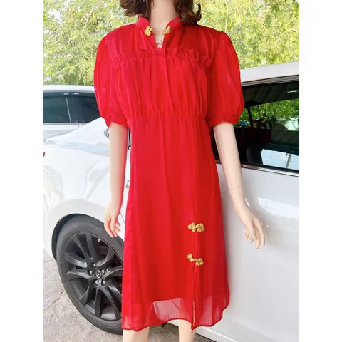 Đầm đỏ 2 lớp  Hàng có sẵn XL Giá 290k Hàng đẹp