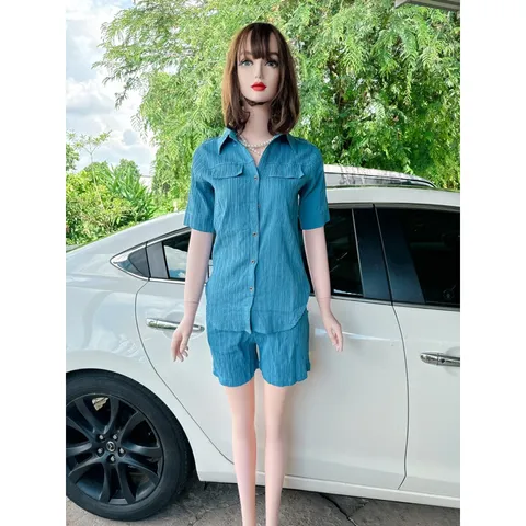 Set Đồ Bộ, Chất Vải Đũi Tơ Nhật, , Quần Lưng Chun co giãn dễ mặc, Set Đồ Du Lịch, Set Mặc Nhà Sang Chảnh, quần