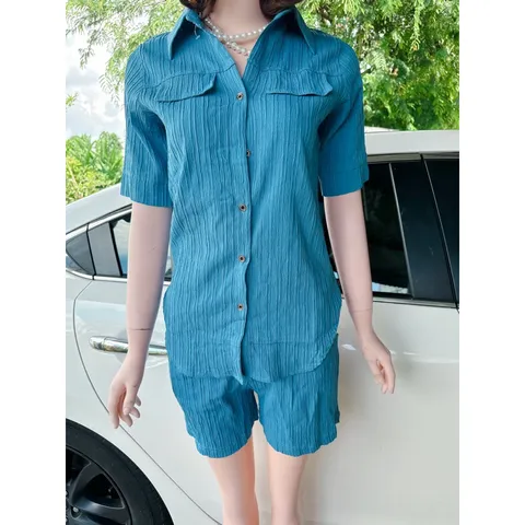 Set Đồ Bộ, Chất Vải Đũi Tơ Nhật, , Quần Lưng Chun co giãn dễ mặc, Set Đồ Du Lịch, Set Mặc Nhà Sang Chảnh, quần