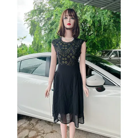Đầm body ren đính hoa nổi, đúp lót 2 lớp, có sẵn mút ngực  Size SM Hàng có sẵn giao ngay  Giá 290k Màu đen