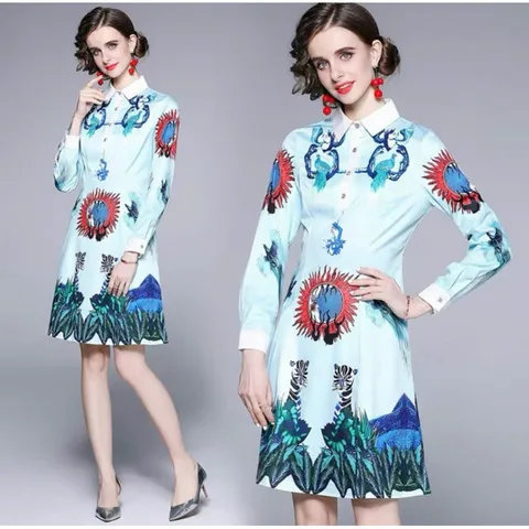 Đầm hoạ tiết siêu sang Giá 290k Hàng có sẵn giao ngay   chuyên hàng thiết kế đẹp
