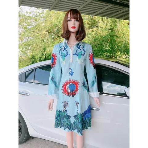 Đầm hoạ tiết siêu sang Giá 290k Hàng có sẵn giao ngay   chuyên hàng thiết kế đẹp