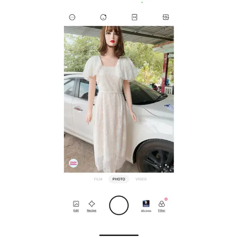Đầm ren tay canh tiên che khuyết điểm Giá 320k Hàng có săẵn giao ngay Size XL dưới 70kg mặc vừa form to