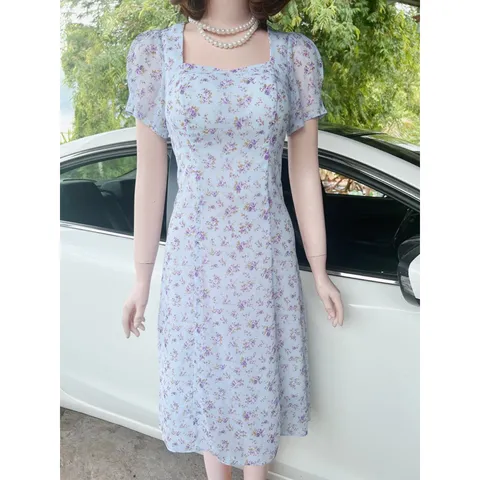Đầm hoa siêu đẹp có sẵn mút ngực Giá 290k Hàng có sẵn giao ngay SM Đúp lót 2 lớp Chất liệu chiffon cao cấp