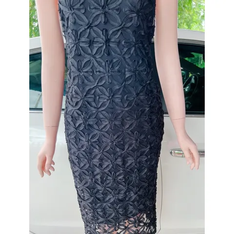 Đầm ren đính hoa nổi cổ yếm siêu đẹp Giá 320k Hàng có sẵn giao ngay M Chất liệu ren nổi cao cấp
