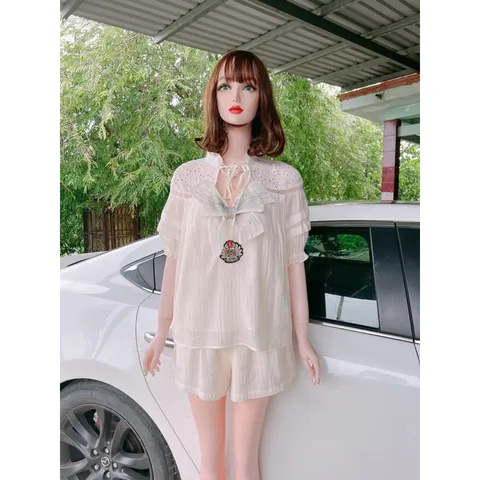 Set bộ lụa tơ cao cấp Size sml mặc vừa Giá 450k HÀng có sẵn giao ngay Hình thật sản phẩm 100%