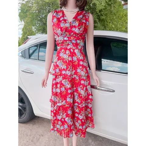 đầm tầng hoa tơ Ánh kim xinh xinh  sang chảnh cho các cô nàng yêu kiều mặc lên tôn giáng mát mẻ  Giá 320k Hàng có sẵn