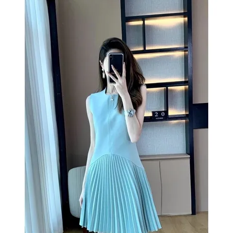 Đầm suông màu xanh mint có khóa kéo màu trơn thời trang Hàn Quốc dành cho nữ g có sẵn giao ngay 2Xl Giá 320k