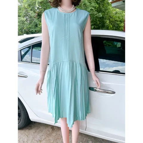 Đầm suông màu xanh mint có khóa kéo màu trơn thời trang Hàn Quốc dành cho nữ g có sẵn giao ngay 2Xl Giá 320k