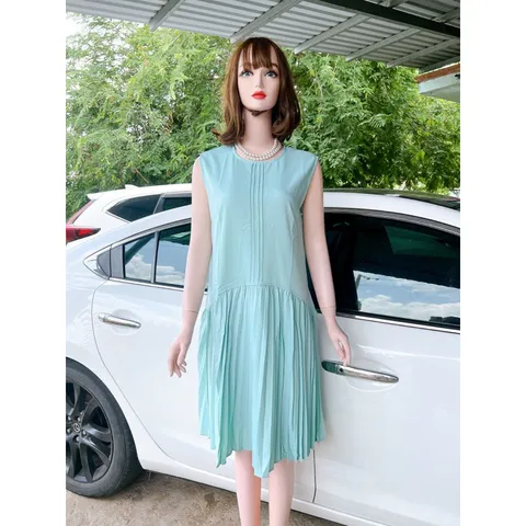 Đầm suông màu xanh mint có khóa kéo màu trơn thời trang Hàn Quốc dành cho nữ g có sẵn giao ngay 2Xl Giá 320k