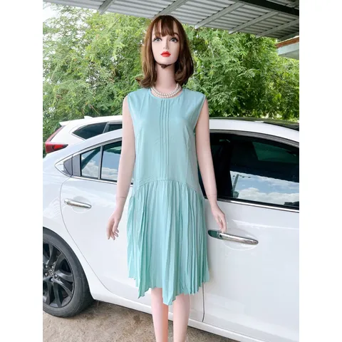 Đầm suông màu xanh mint có khóa kéo màu trơn thời trang Hàn Quốc dành cho nữ g có sẵn giao ngay 2Xl Giá 320k