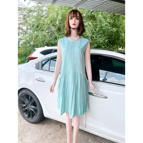Đầm suông màu xanh mint có khóa kéo màu trơn thời trang Hàn Quốc dành cho nữ g có sẵn giao ngay 2Xl Giá 320k
