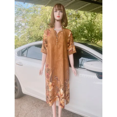 Đầm Cho Mẹ Chất Liệu Lụa Mango Cao Cấp Mềm Mịn Không Nhăn Xù Mẫu Mã Đa Dạng Đủ Size tới 80kg Hàng có sẵn giao ngay