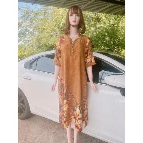 Đầm Cho Mẹ Chất Liệu Lụa Mango Cao Cấp Mềm Mịn Không Nhăn Xù Mẫu Mã Đa Dạng Đủ Size tới 80kg Hàng có sẵn giao ngay
