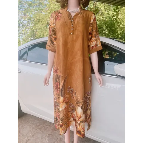 Đầm Cho Mẹ Chất Liệu Lụa Mango Cao Cấp Mềm Mịn Không Nhăn Xù Mẫu Mã Đa Dạng Đủ Size tới 80kg Hàng có sẵn giao ngay