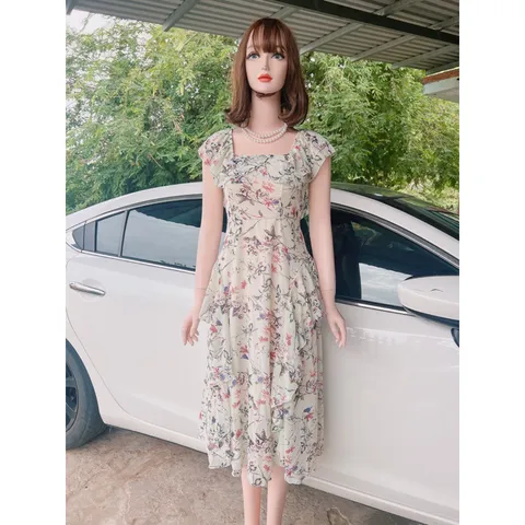 Đầm hoa bèo tiểu thư