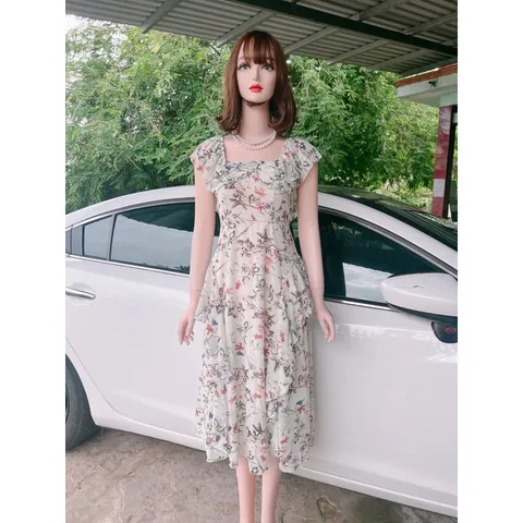 Đầm hoa bèo tiểu thư