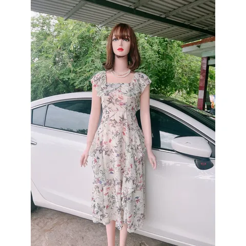 Đầm hoa bèo tiểu thư