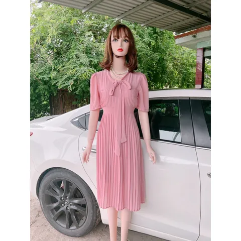 🍭 Đầm dáng dài xếp ly siêu đẹp New 100%, Freesize dưới 70kg mặc đẹp Giá 290k Hàng có sẵn giao ngay Chất liệu voan