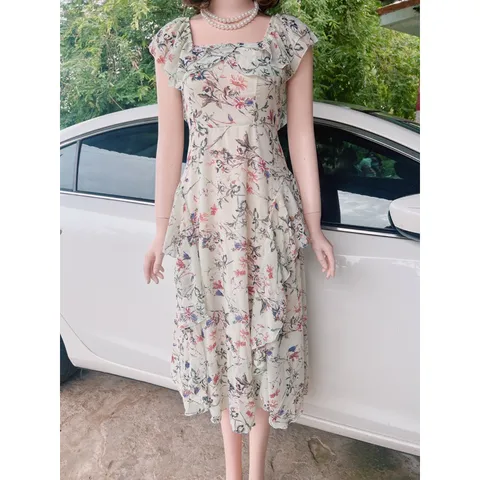 Đầm hoa bèo tiểu thư