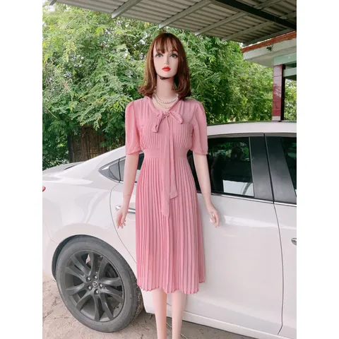 🍭 Đầm dáng dài xếp ly siêu đẹp New 100%, Freesize dưới 70kg mặc đẹp Giá 290k Hàng có sẵn giao ngay Chất liệu voan