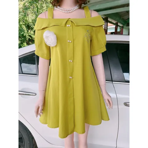 Đầm ép đá đính hoa siêu đẹp Hàng có sẵn giao ngay Màu xanh cốm  Giá 290k, người ta đang bán gần 4xx Form xuông rộng