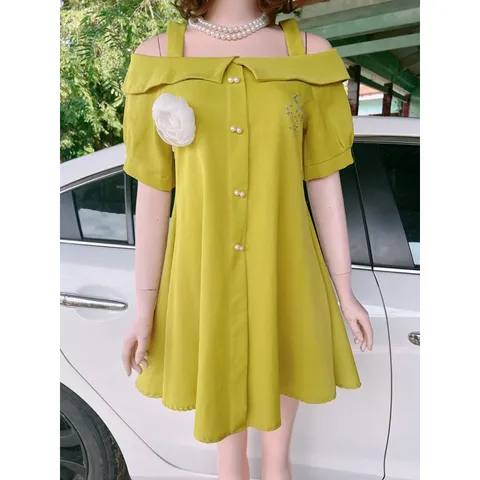 Đầm ép đá đính hoa siêu đẹp Hàng có sẵn giao ngay Màu xanh cốm  Giá 290k, người ta đang bán gần 4xx Form xuông rộng