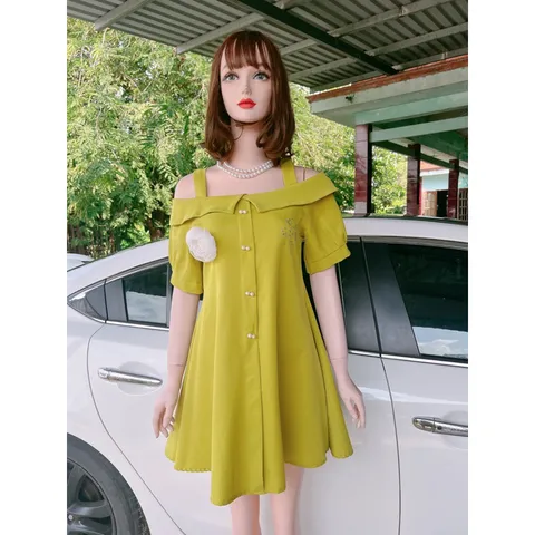 Đầm ép đá đính hoa siêu đẹp Hàng có sẵn giao ngay Màu xanh cốm  Giá 290k, người ta đang bán gần 4xx Form xuông rộng