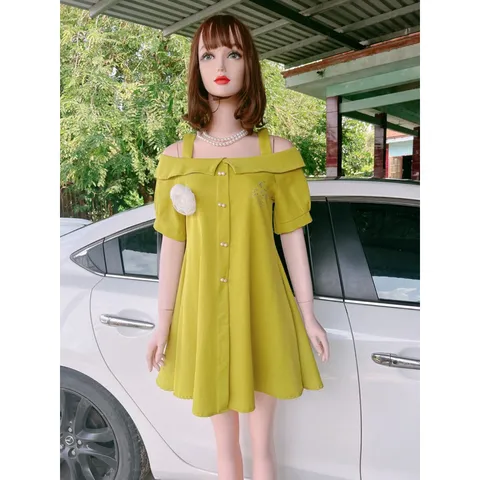 Đầm ép đá đính hoa siêu đẹp Hàng có sẵn giao ngay Màu xanh cốm  Giá 290k, người ta đang bán gần 4xx Form xuông rộng