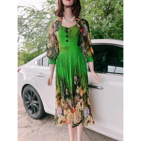 Đầm dập li dáng dài tay lỡ, đầm dự tiệc thiết kế sang trọng lịch lãm sang trọng Giá 290k Hàng có sẵn giao ngay