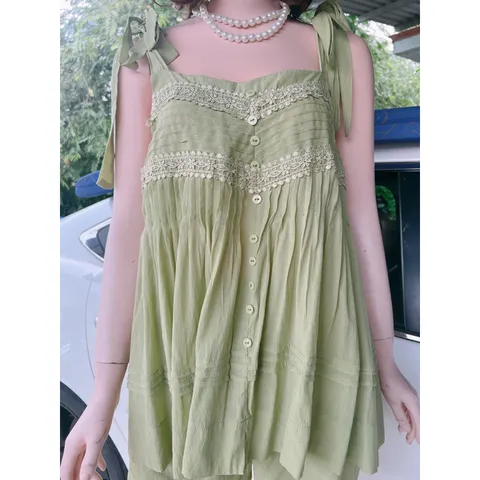 Set áo phối ren, áo form rộng bầu bì bon chen thoải mái +  quần short có bo chun co giãn dễ mặc Hang chính chủ QP