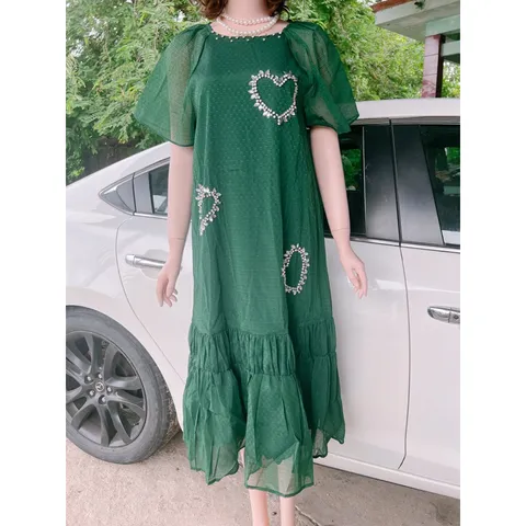 Đầm xuông đính đá siêu đẹp