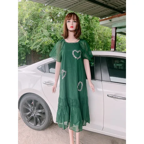 Đầm xuông đính đá siêu đẹp