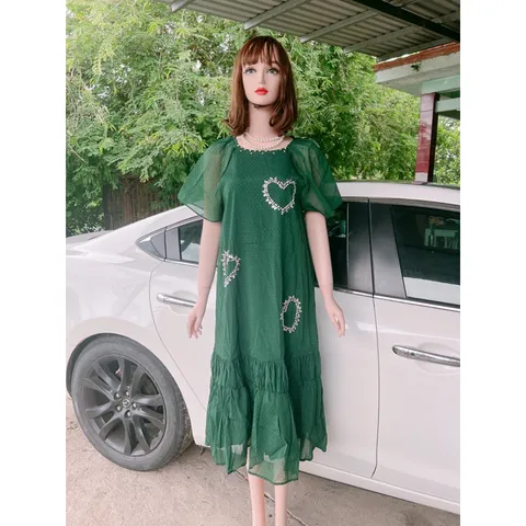 Đầm xuông đính đá siêu đẹp