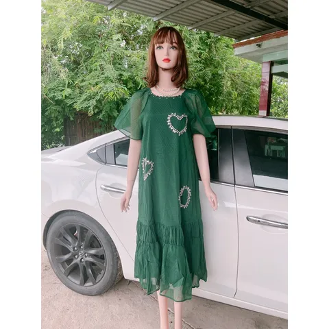 Đầm xuông đính đá siêu đẹp