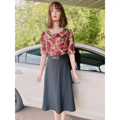 Đầm công sở chất liệu lụa mịn Có đủ size tới 3Xl là 75kg mặc vừa Hàng có sẵn giao ngay Giá 299k Hình thật chụp