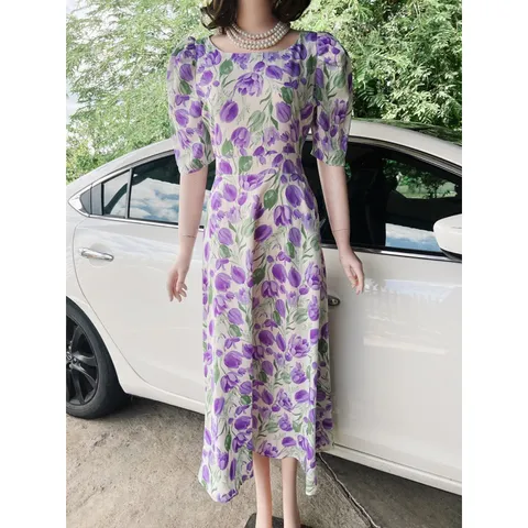 Đầm xòe hoa dáng dài cao cấp sang chảnh Giá 299k Hàng có sẵn giao ngay Chất liệu lụa mango cao cấp Đủ size