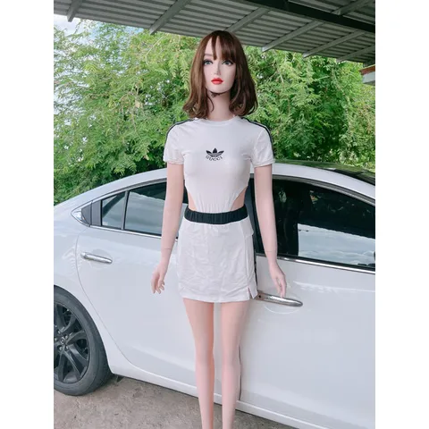 Set Bộ Ôm Body Mix Chân Váy Dáng Ngắn Màu Đe  Hàng có sẵn giao ngay S Giá 250k/ cả set Chất liệu thun cotton co giãn