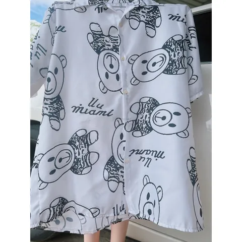 Áo sơ mi tay ngắn họa tiết form rộng unisex nam nữ Mẫu Áo Sơmi Lụa Họa Tiết Sáng Màu - Cuban Shirt - Vải Lụa
