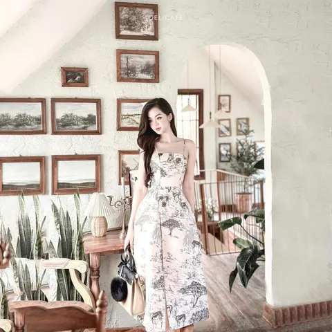 Váy tafta 2s in hoạ tiết cao cấp, đầm cao cấp dự tiệc Giá 390k Hàng có sẵn giao ngay Chất liệu tapta cao cấp Đủ size