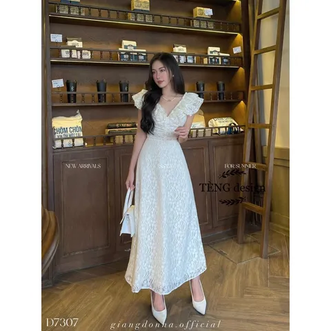VÁY REN CỒ V BÈO CỘT DÂY LƯNG FORM VINTAGE Giá 350k, người ta bán gần 6xx Hàng có sẵn giao ngay Đủ size tới XL