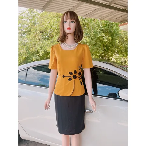 Đầm phối peplum