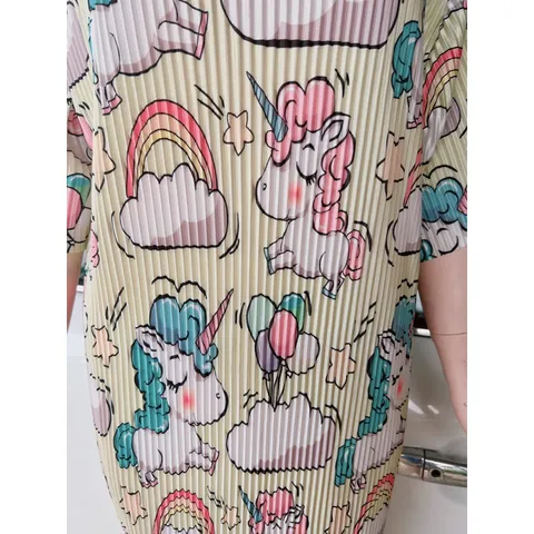 Đầm suông dập ly Ngựa POONY Đầm suông dập ly Hoạ tiết dễ thương , free size 45-70kg , bầu bì bon chen thoải mái lun nha