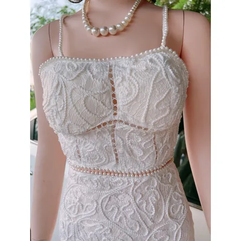 Set ren tiểu thư siêu đẹp Maù trắng Gồm chân váy ren + áo 2 dây có sẵn mút ngực + áo khoác ren Giá 399k Hàng có sẵn giao