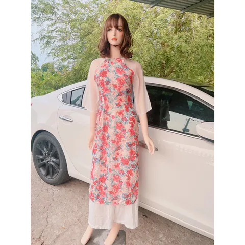Set áo dài hoa tay lỡ  + quần chất voan tơ lụa cao cấp , mịn free size dưới 58kg  vừa  🥰🥰🥰🥰🥰🥰🥰🥰🥰🥰🥰🥰 Giá 299k/ cả set